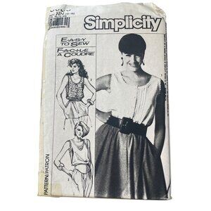 Simplicity 8085 Camisole Sewing Pattern Size 10-16 Easy To Sew Lace Trim UNCUT